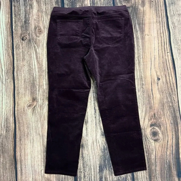 J. Jill Women's Corduroy Straight Pants Size Large Dark Purple Casual‎ - Picture 3 of 3